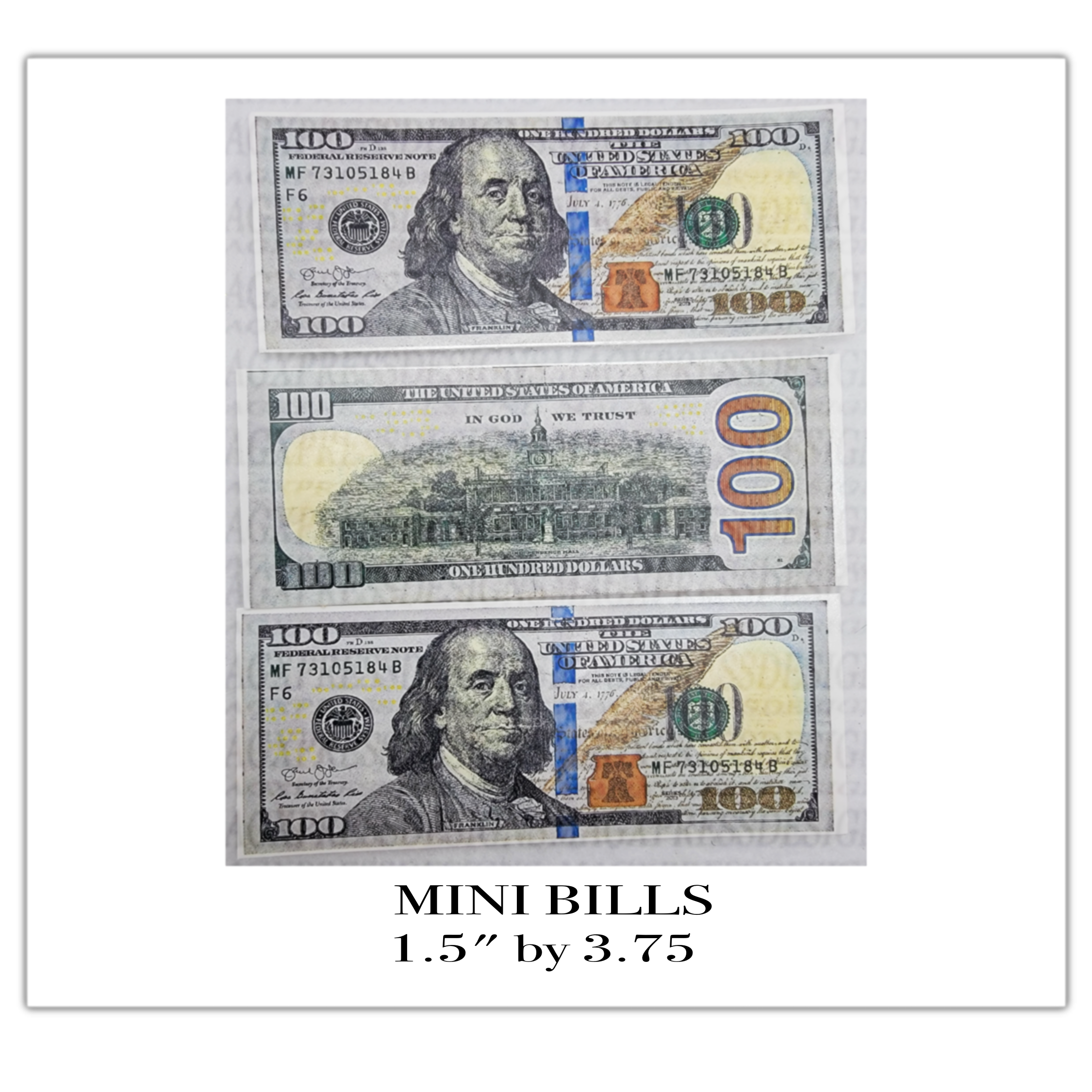 Benjamin’s Hundred bill
